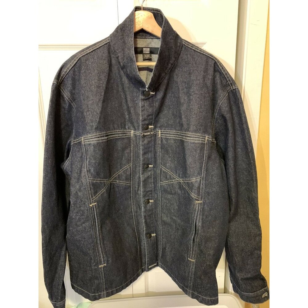 Vtg Marithe Francois‎ Girbaud Blue Denim Trucker Jean Jacket Sz XXL - Picture 3 of 10